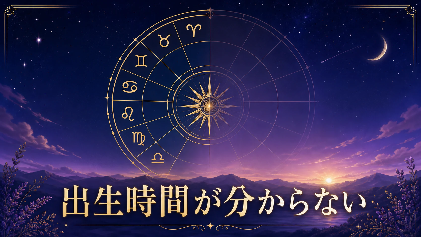 出生時間が分からないときに読める星と読みにくい項目を分けた西洋占星術記事のアイキャッチ