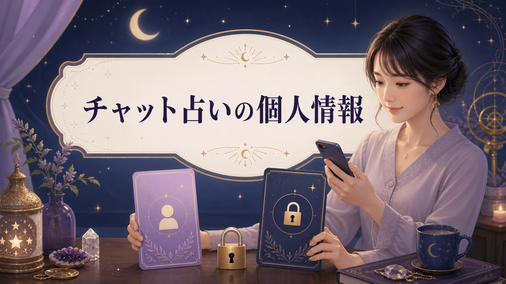 チャット占いの相談文で伝える情報と伏せる情報を落ち着いて分ける記事アイキャッチ