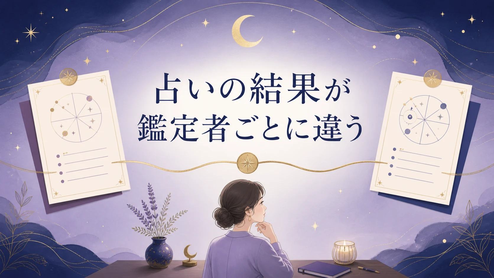 二つの占い結果を違う理由と次にすることに分けて見比べる記事アイキャッチ