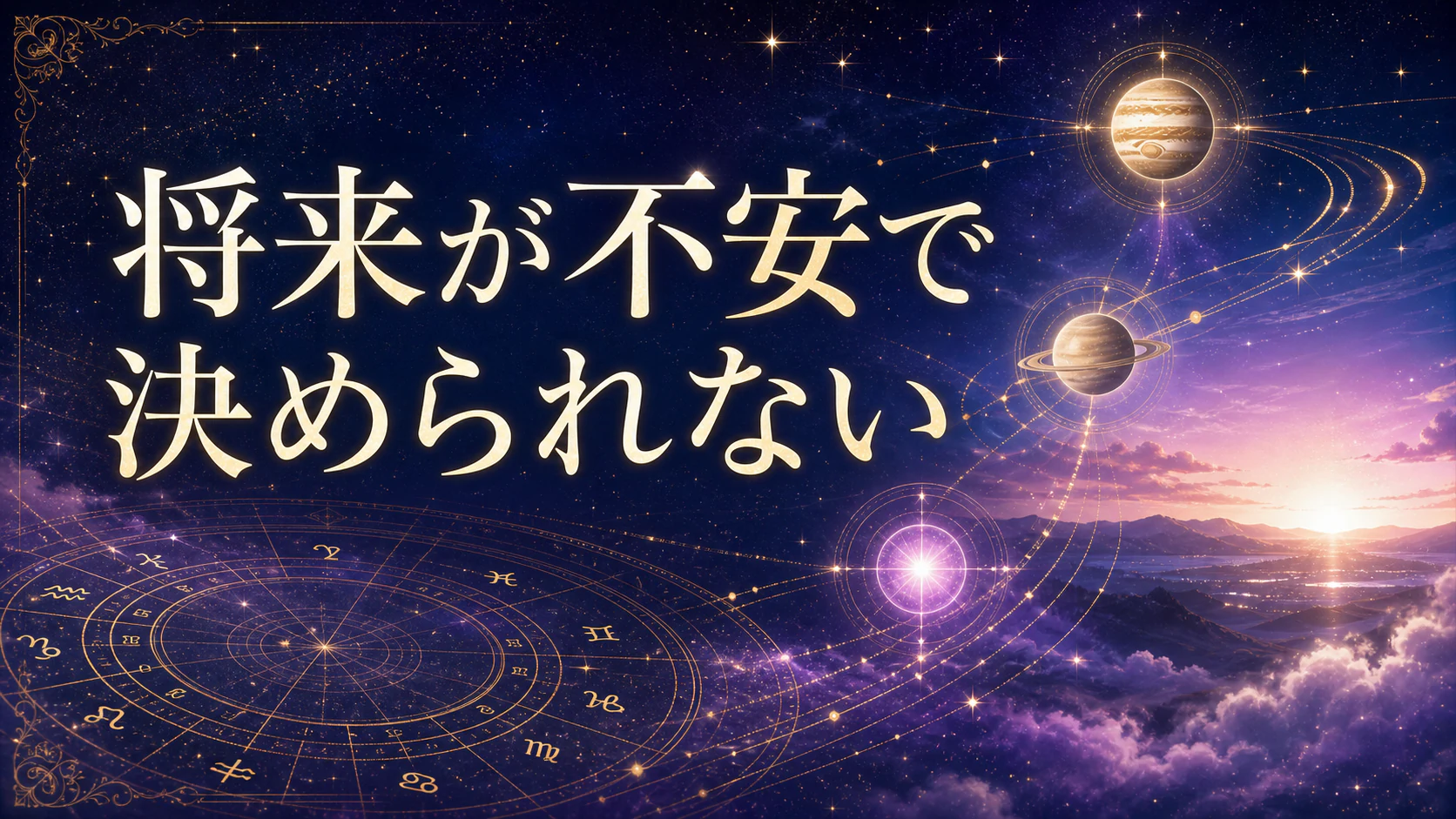 未来へ続く星の軌道に「将来が不安で決められない」と記した記事アイキャッチ
