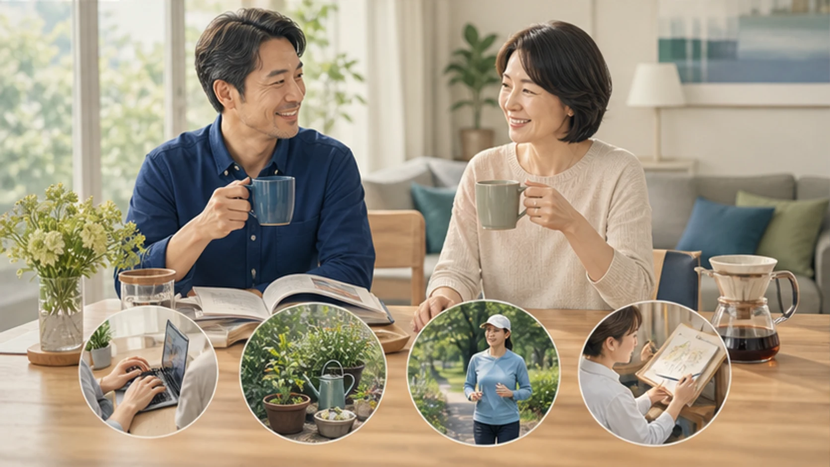 子どもの独立後に空いた部屋と新しい時間を穏やかに見つめるイメージ