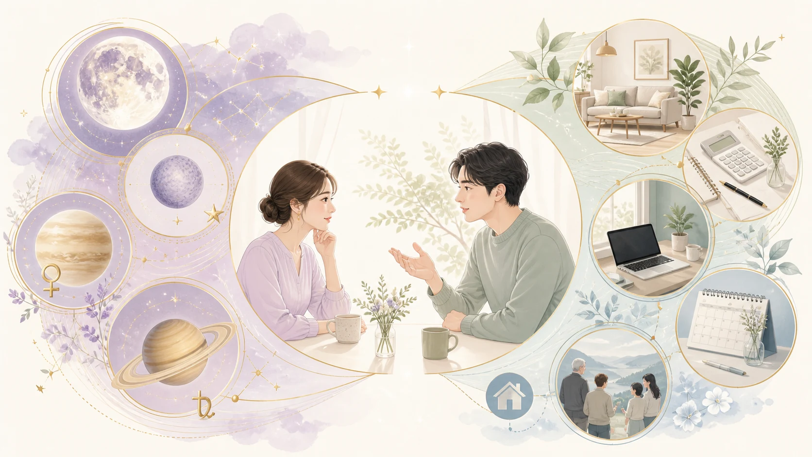 相性と現実の生活条件を並べて確認する図