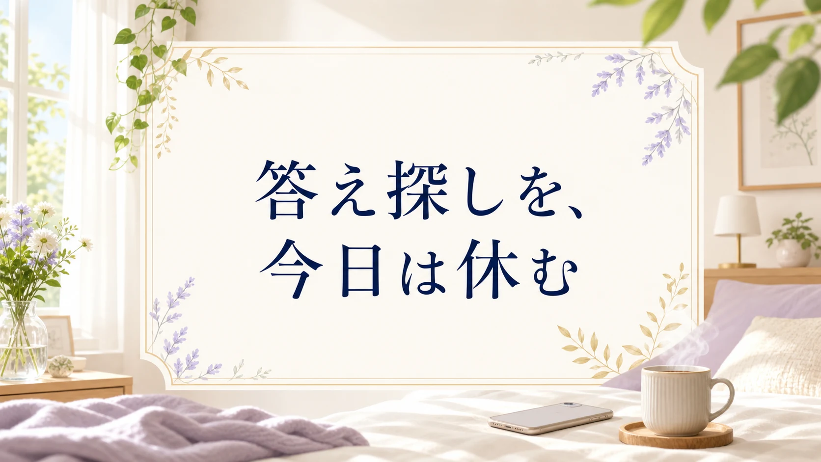 柔らかな光の寝室で恋愛運を休ませるイメージ