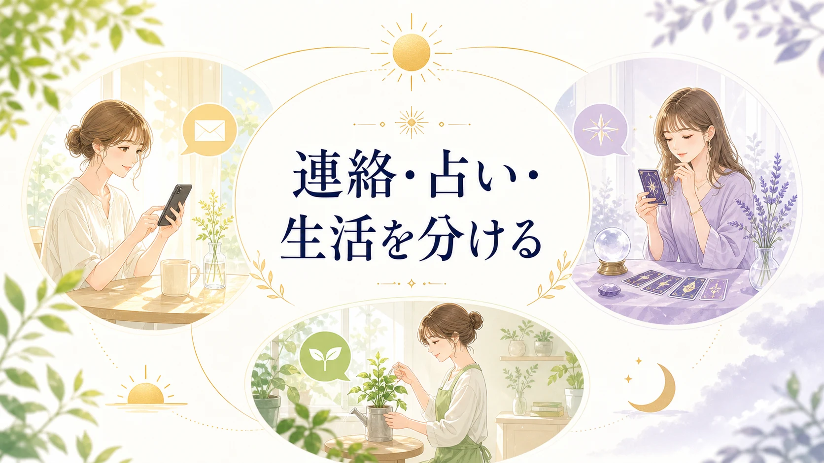 陰陽と余白から寝室の回復の気を整える図