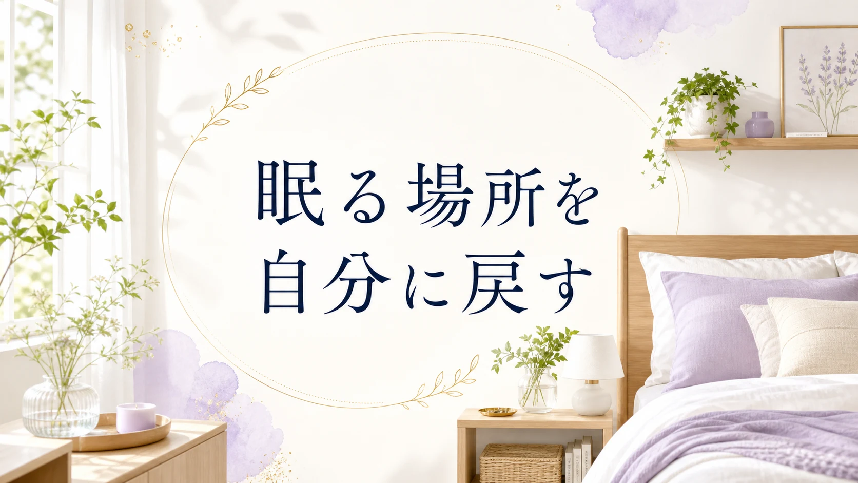左右の調和と柔らかな色で恋愛の気を整える寝室