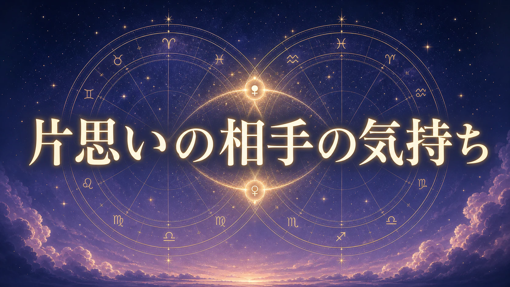 二人のホロスコープと金星の光で片思いの恋愛傾向を見る西洋占星術記事のアイキャッチ