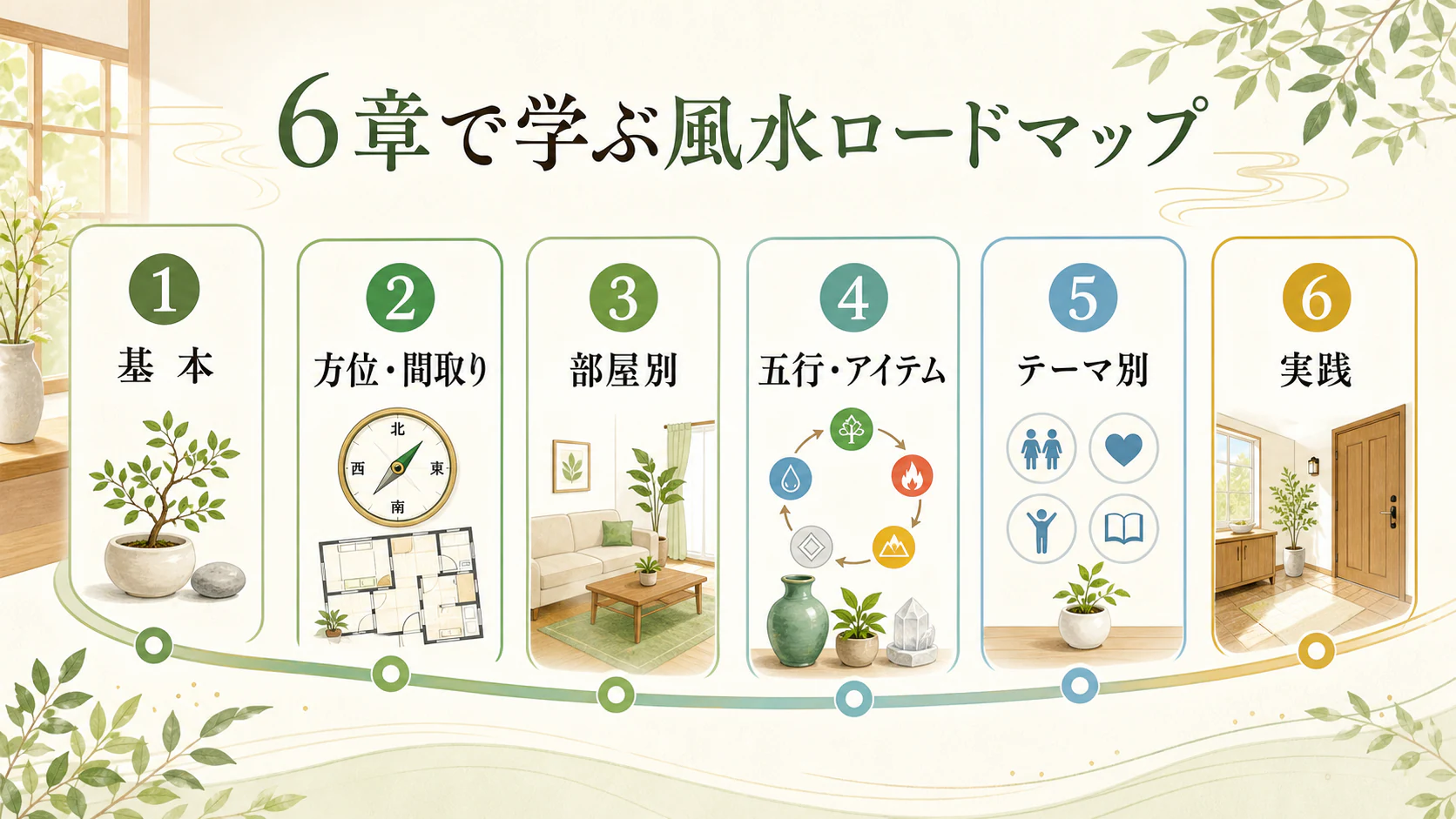 第1章 風水の全体像をつかむを暮らしの中で分かりやすく整理した図