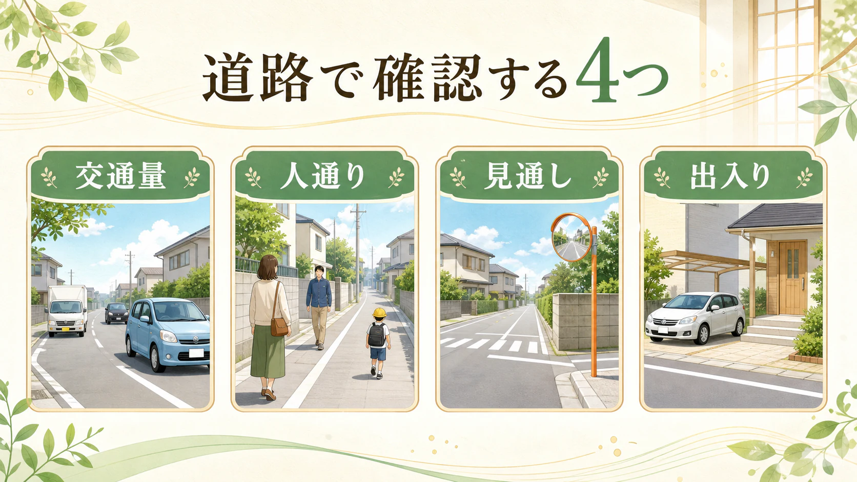 道路は流れと出入りから観察するを暮らしの中で分かりやすく整理した図