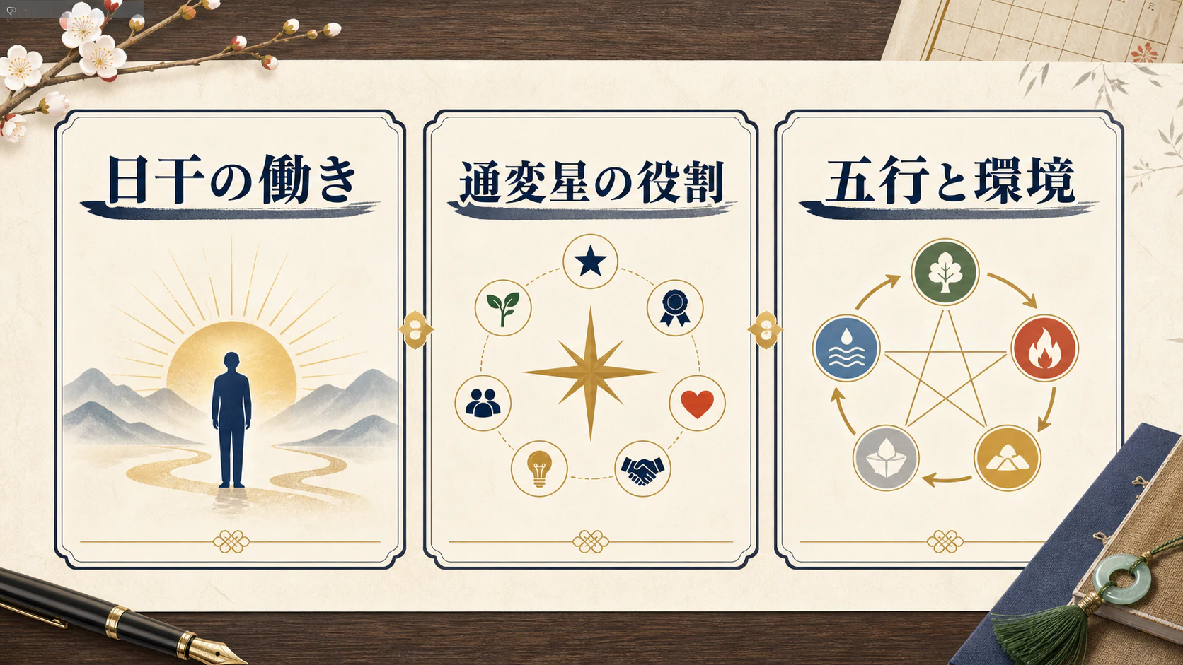 日干、通変星、五行と環境の三要素