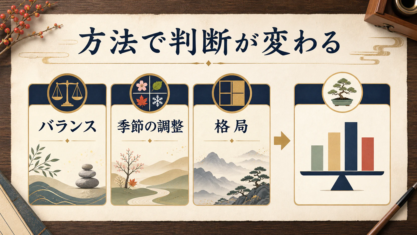 バランス、季節、格局という用神選定法の違い
