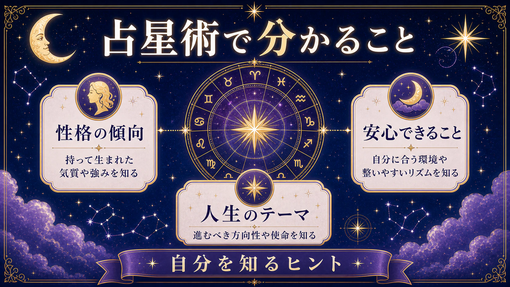 占星術で分かることを初心者向けに整理した図