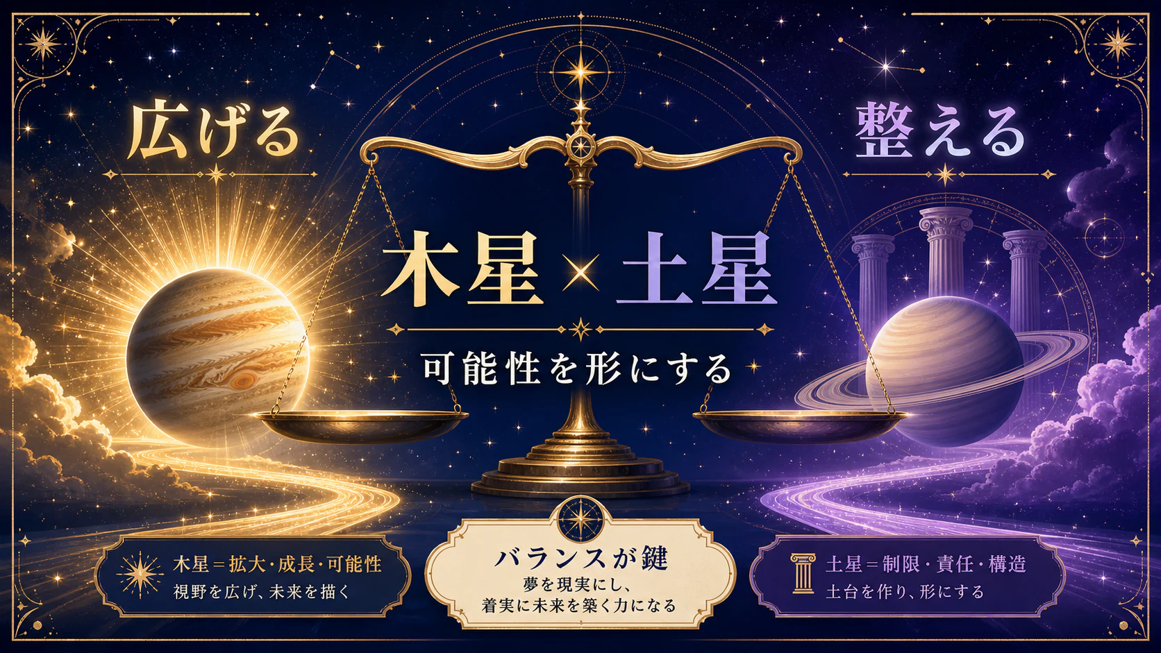 木星と土星はセットで見るを初心者向けに整理した図