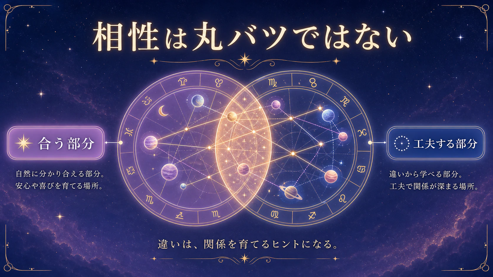 相性は良い悪いで終わらせないを初心者向けに整理した図