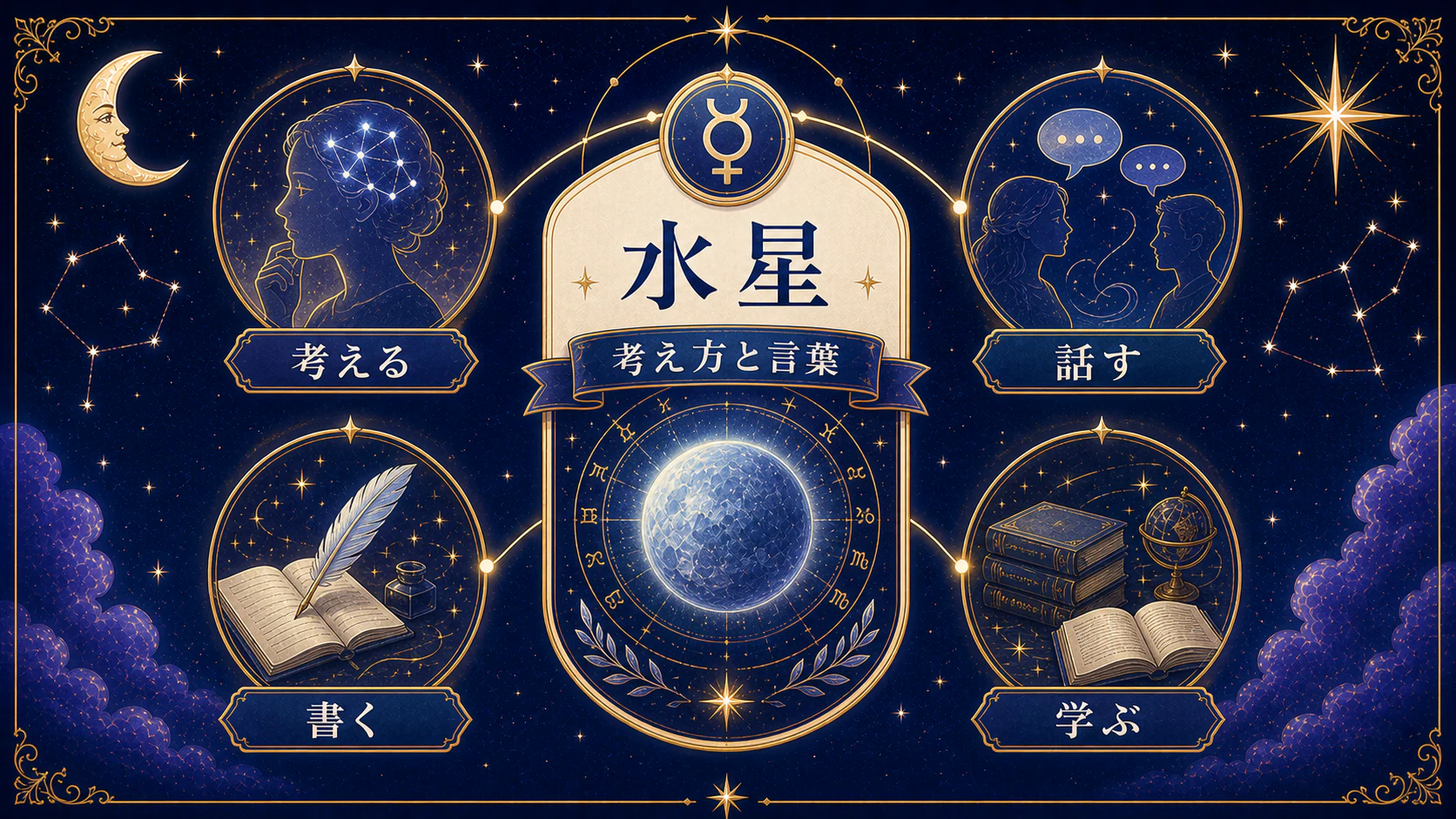 水星は「考え方と言葉」を初心者向けに整理した図