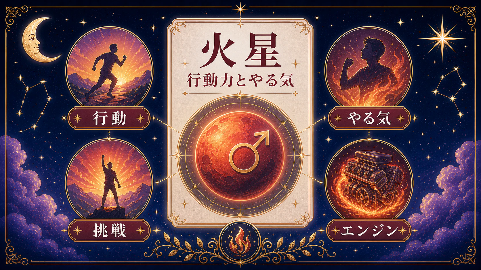 火星は「行動力とやる気」を初心者向けに整理した図