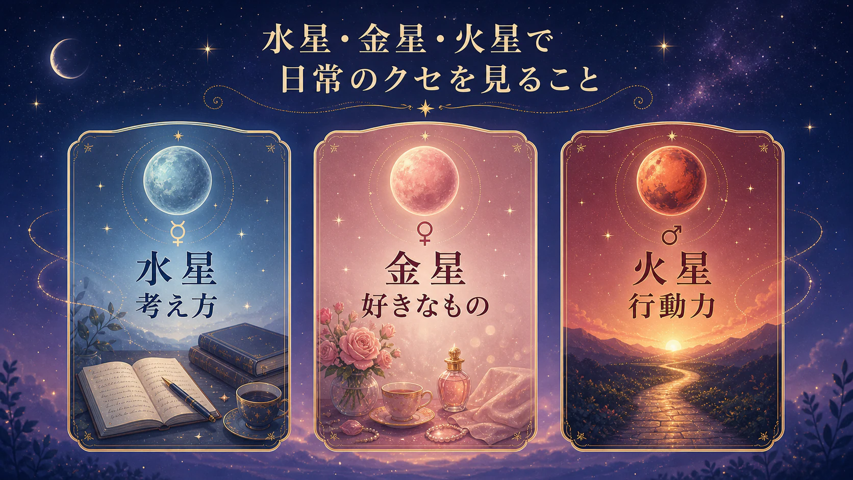 個人天体で日常のクセを見るを初心者向けに整理した図