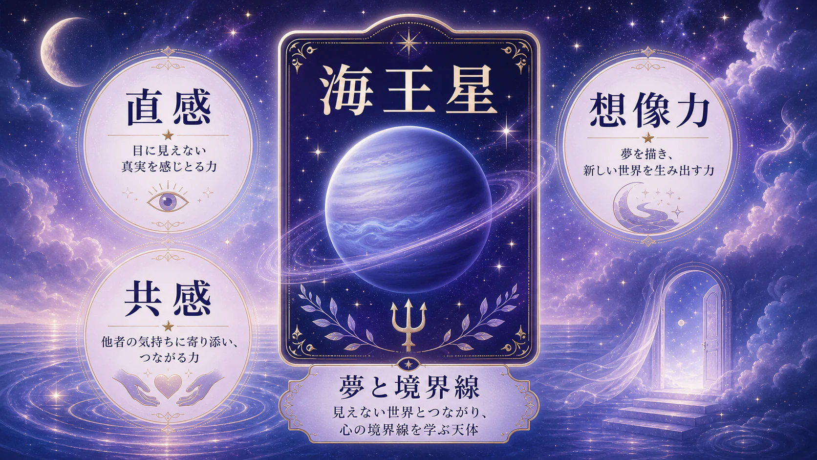 海王星は「夢と境界線」を初心者向けに整理した図
